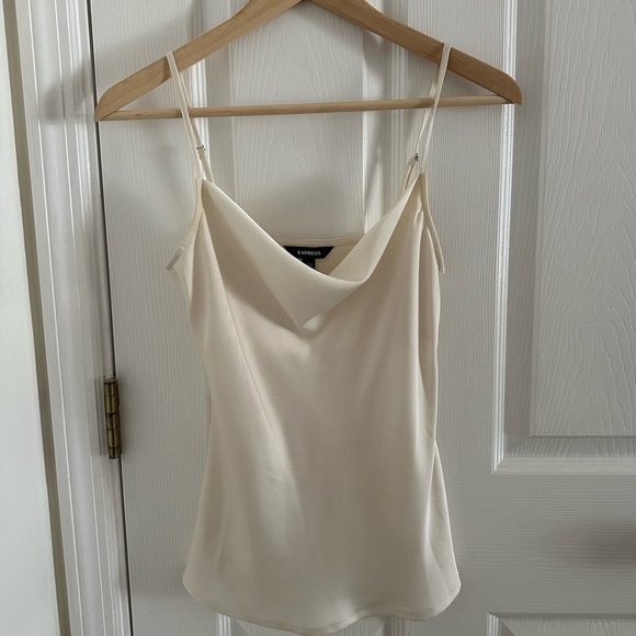 Cream Cowl Neck Women's Top - Picture 1 of 5